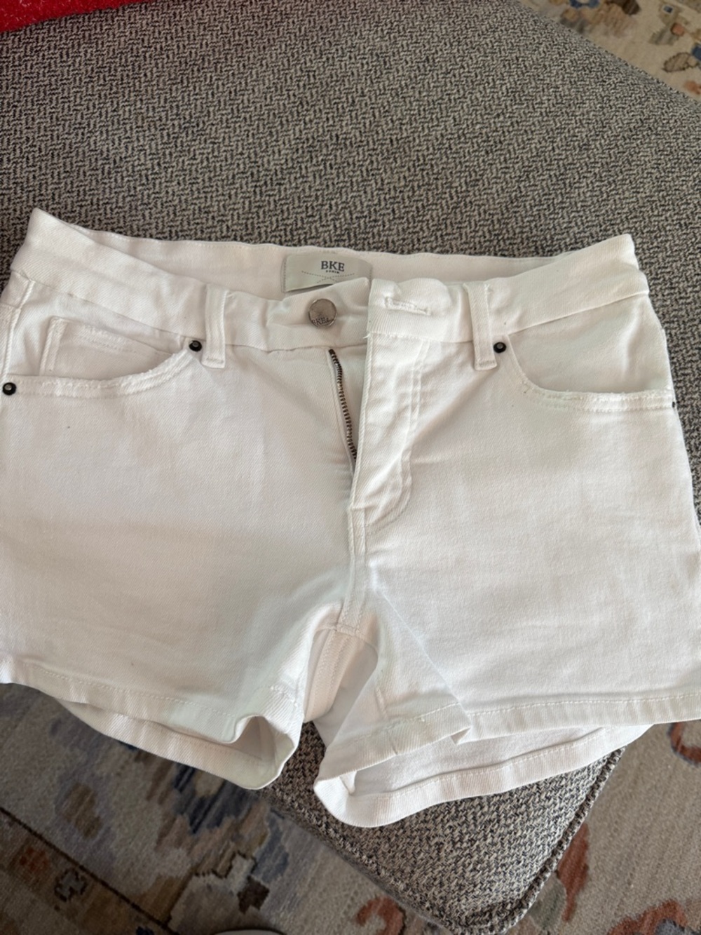 BKE White Denim Women's Jean Shorts